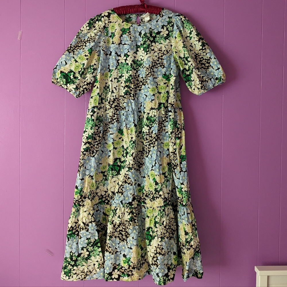 H&M oversized floral maxi dress